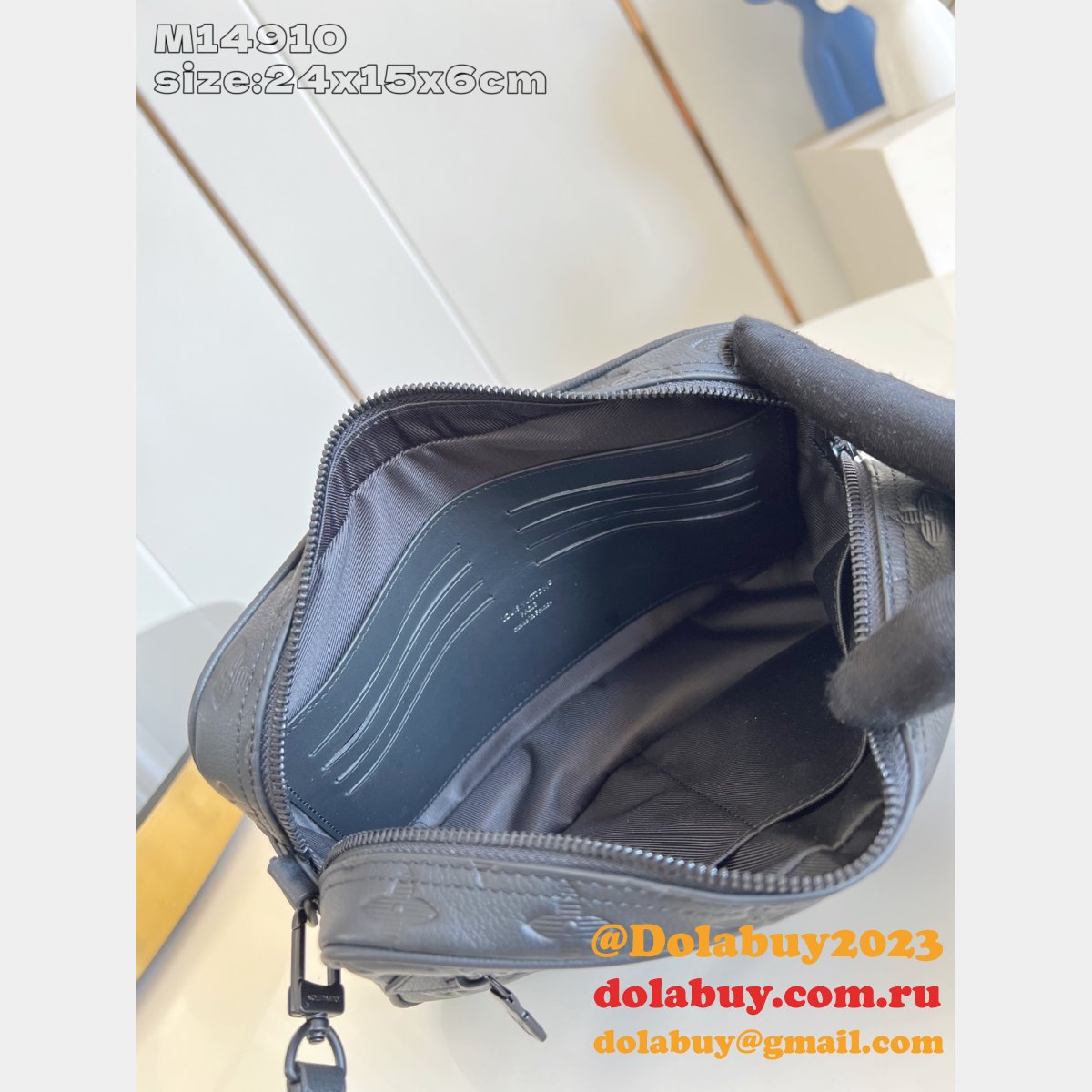 Louis Vuitton Pochette Kasai Pouch M14910 Luxury Monogram Shadow Black