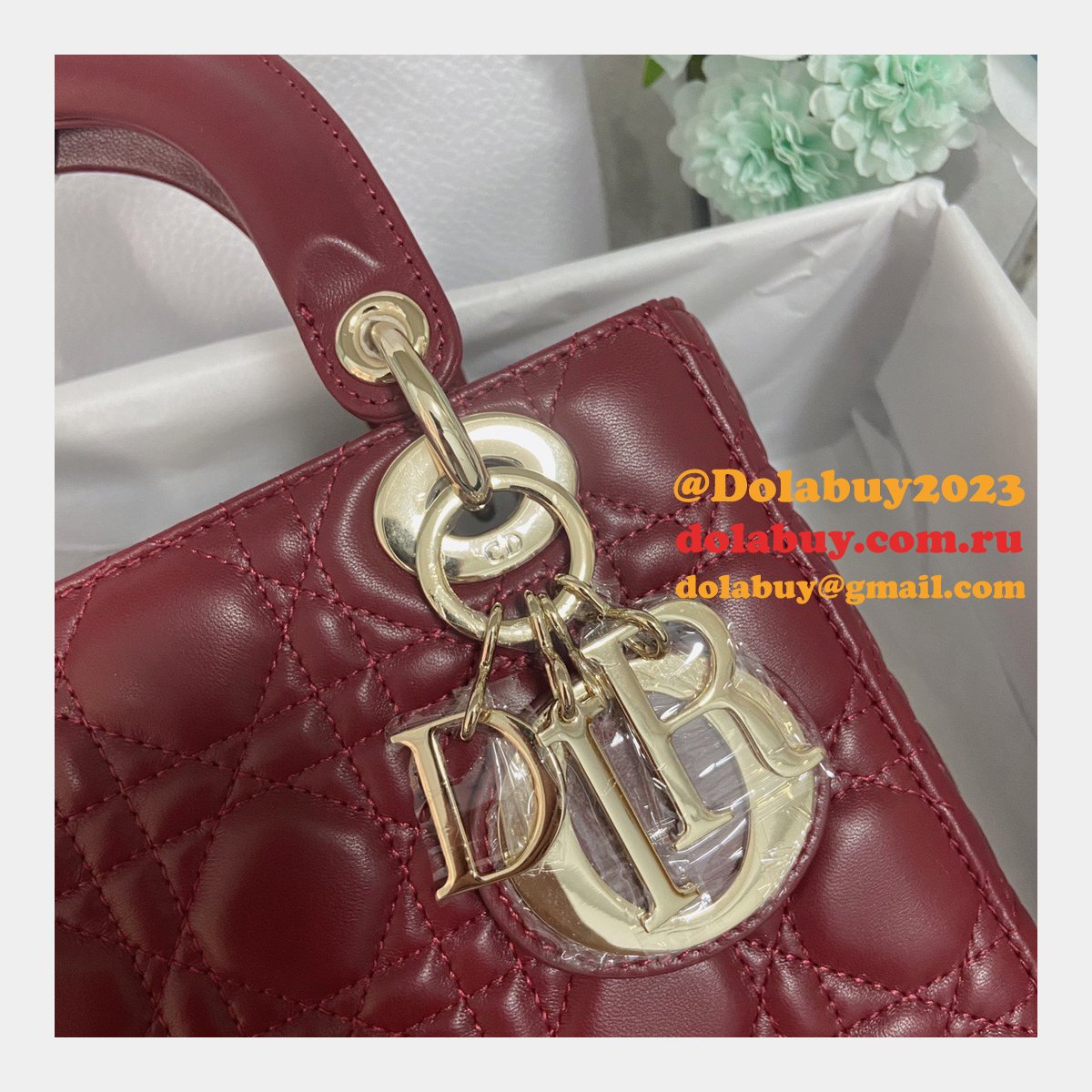 Perfect DIOR lady lambskin 20CM HANDBAG Inspired