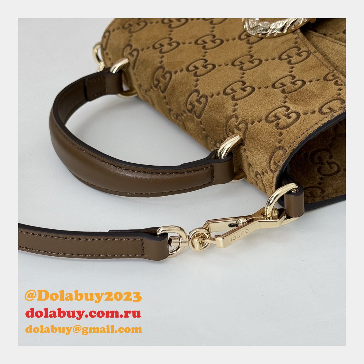 dionysus G*u*i duplicate top handle 813400 brown bag