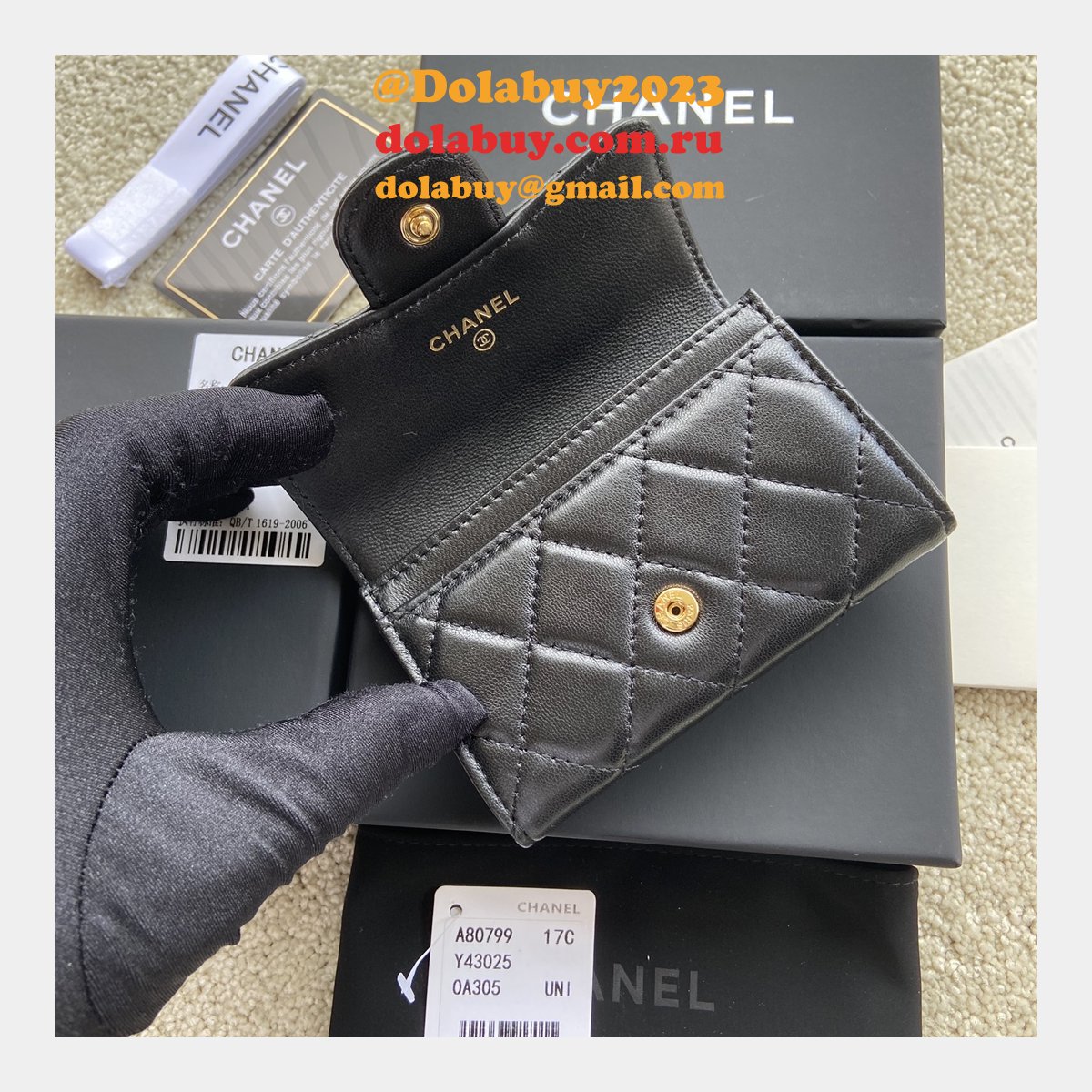 Wholesale CC Best Card Holder A80799 black color