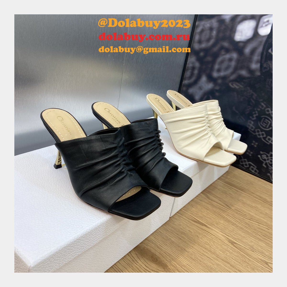 Knockoff Top Quality Dior D-Fame slippers