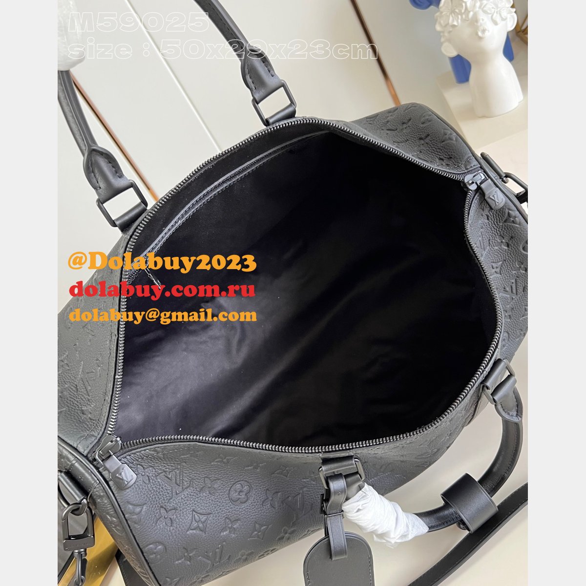 Louis Vuitton M59025 Inspired Keepall Bandoulière 50 Monogram Taurillon Bag