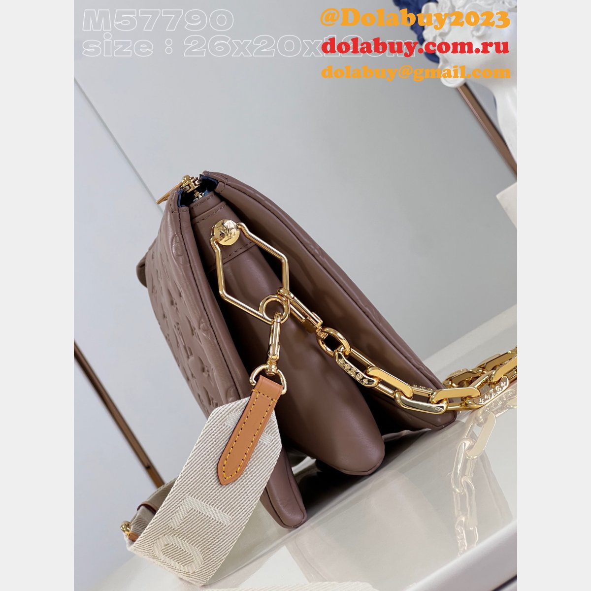 Designer Coussin PM M57790 Replica Louis Vuitton Khaki Bag