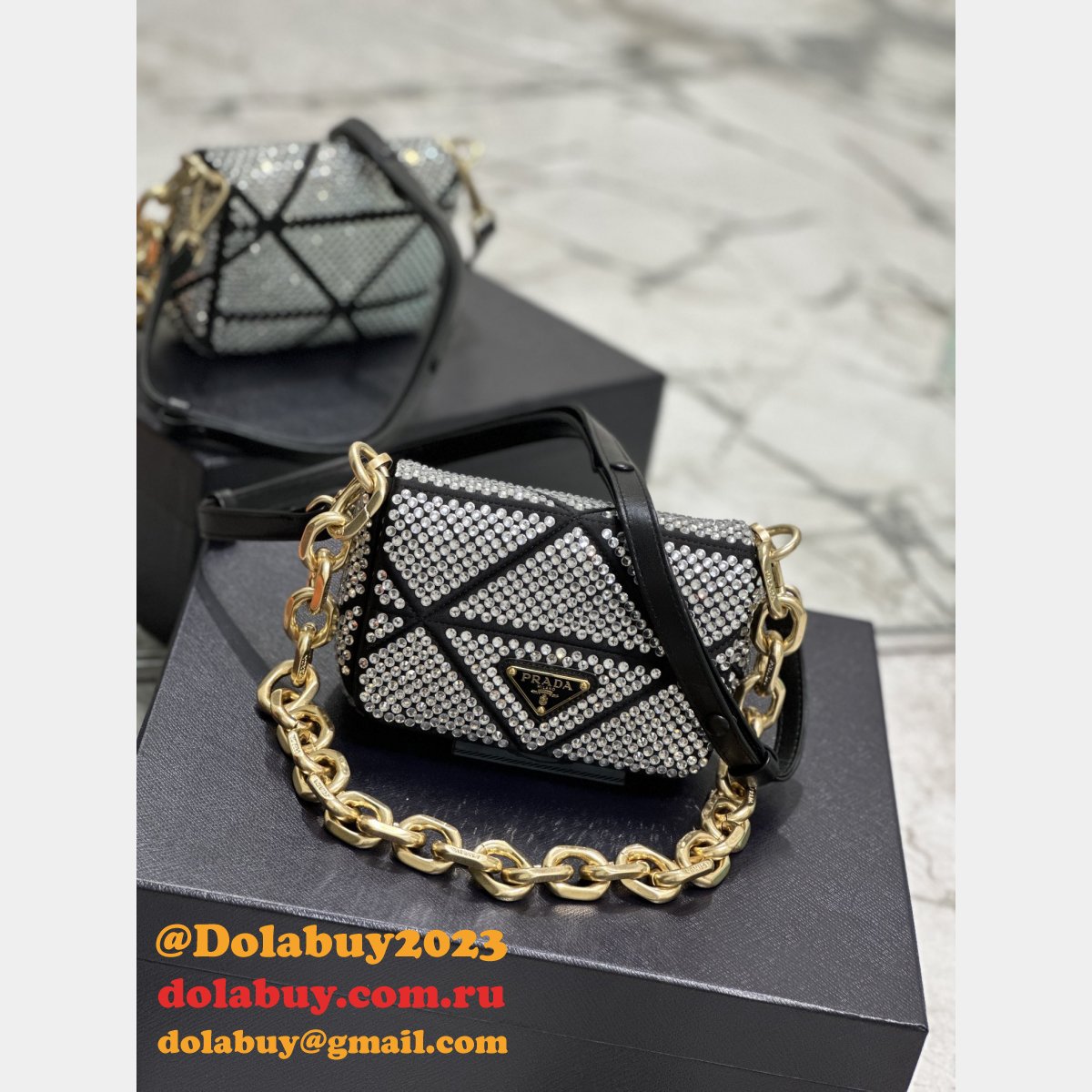 Best High-Quality Party Prada Replica Fashion 1BD329 Handbag