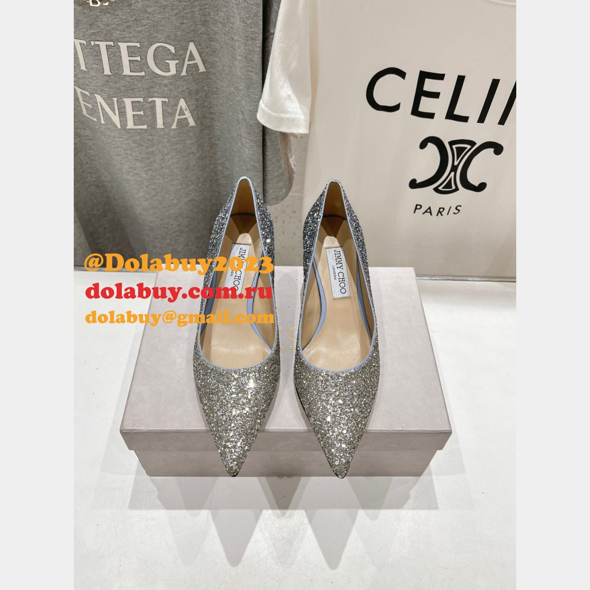 Wholesale Jimmy Choo High Heel Shoes Flat/6.5/8.5CM