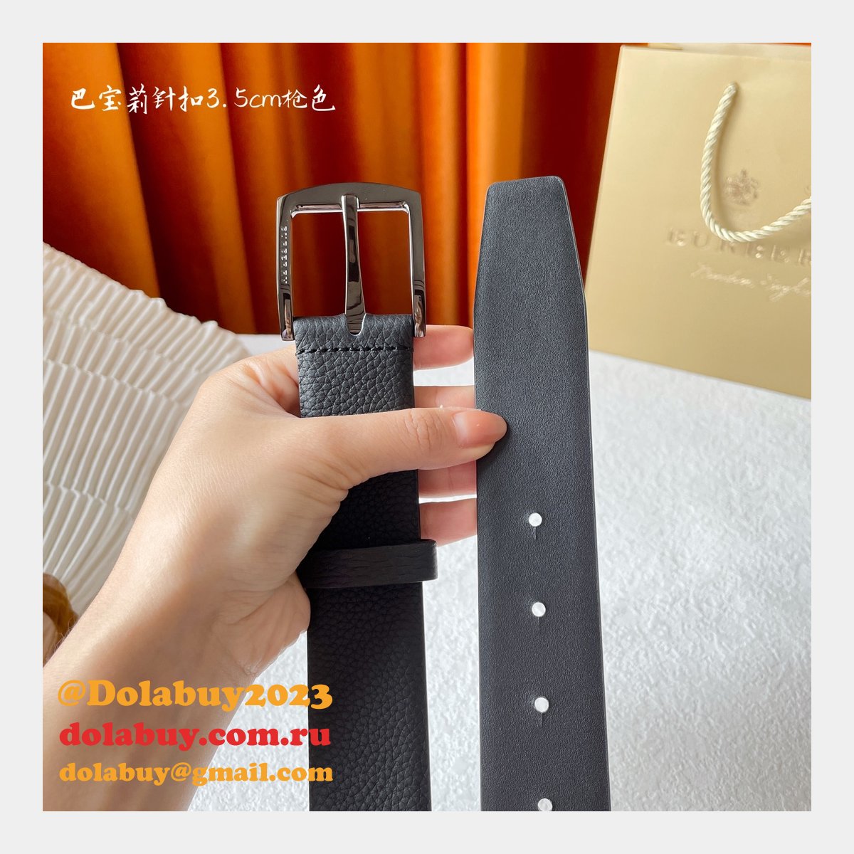 Cheap BURBERRY BELT 1:1 Mirror UK 35MM