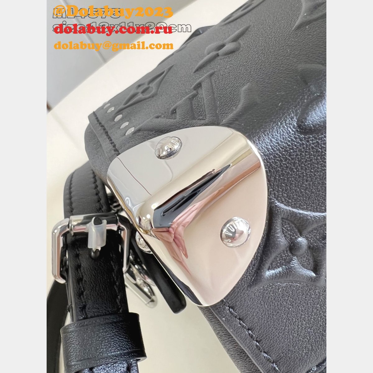 Louis Vuitton Speedy 20 Trunk Bag M14575 Luxury Black Perfect