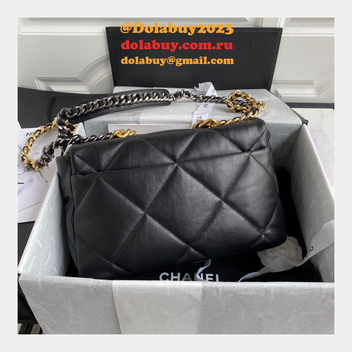 Top CC 19 Bags 2021 Black 30CM