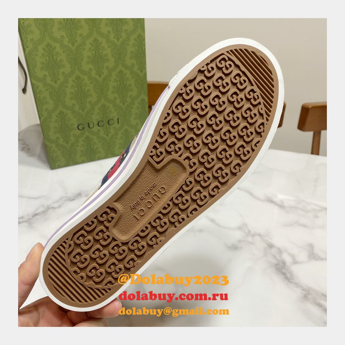 buy inspired replica G*u*i canvas designer shoes