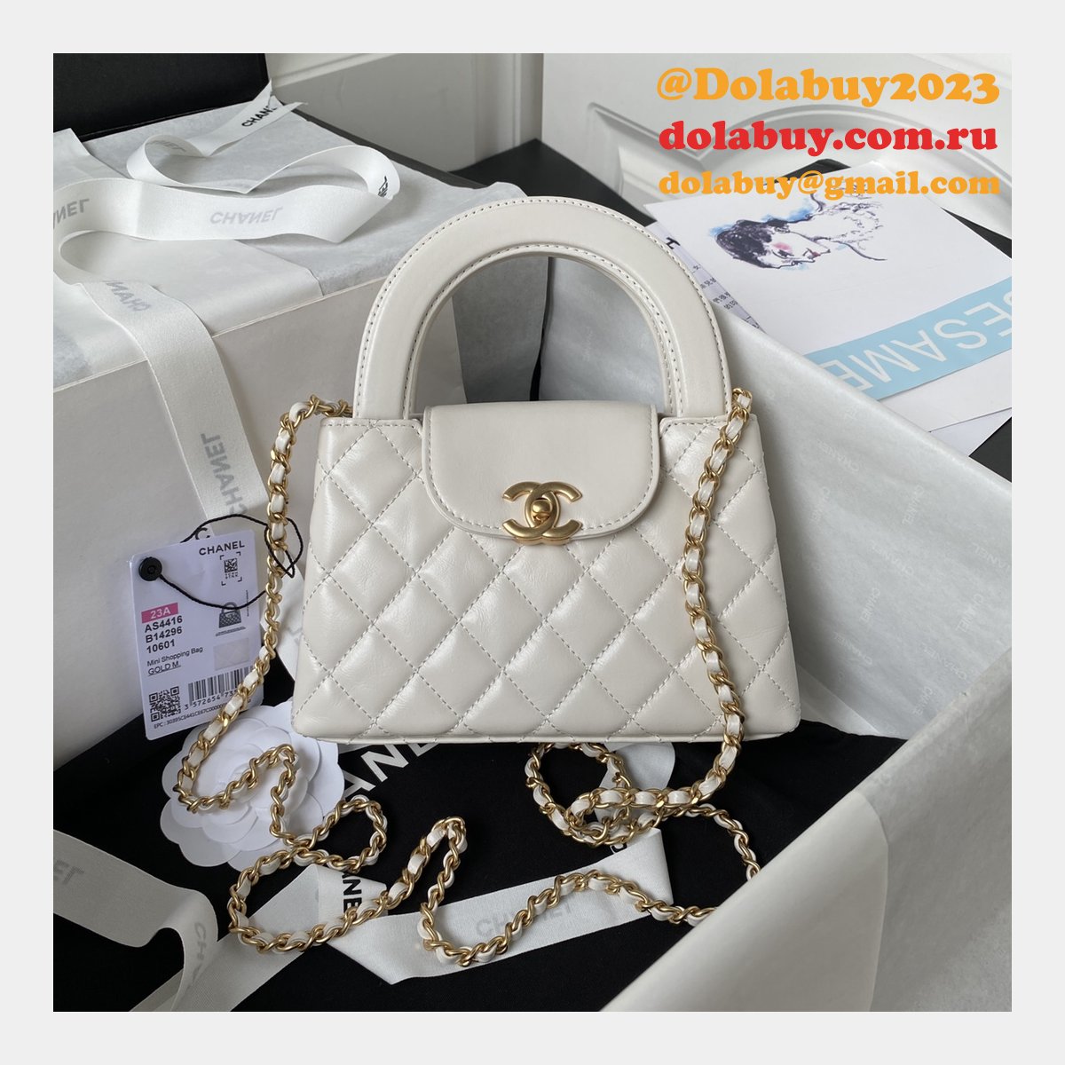 High Quality Shiny Aged Inspired Shopping AS4416 Fake Bag