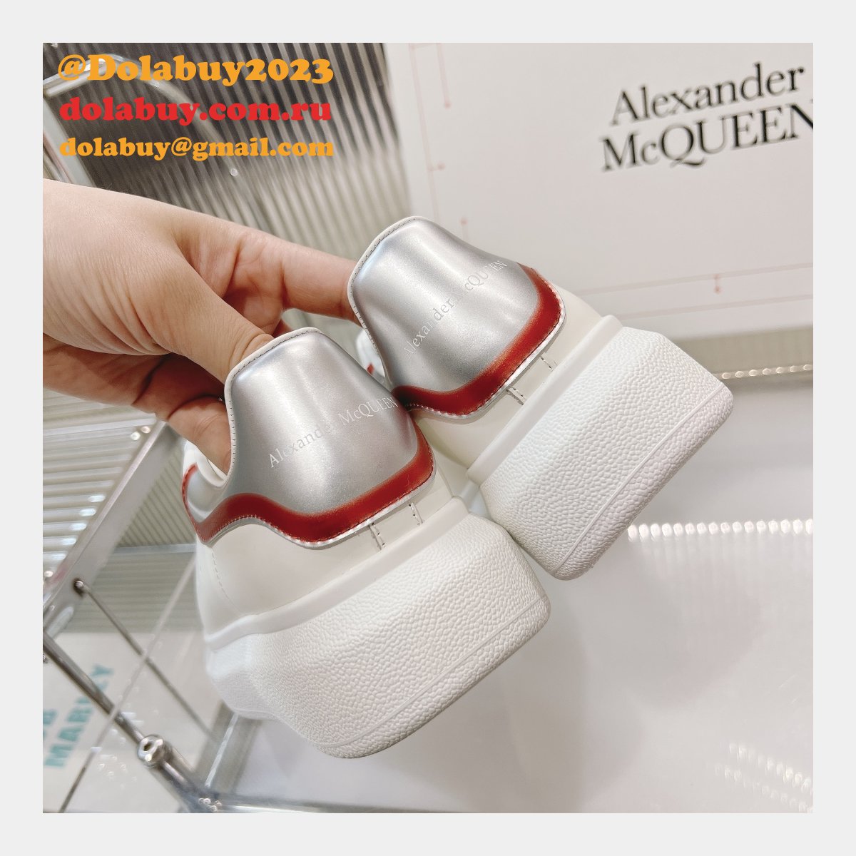 Top Quality ALEXANDER REPLICA women/men white shoes