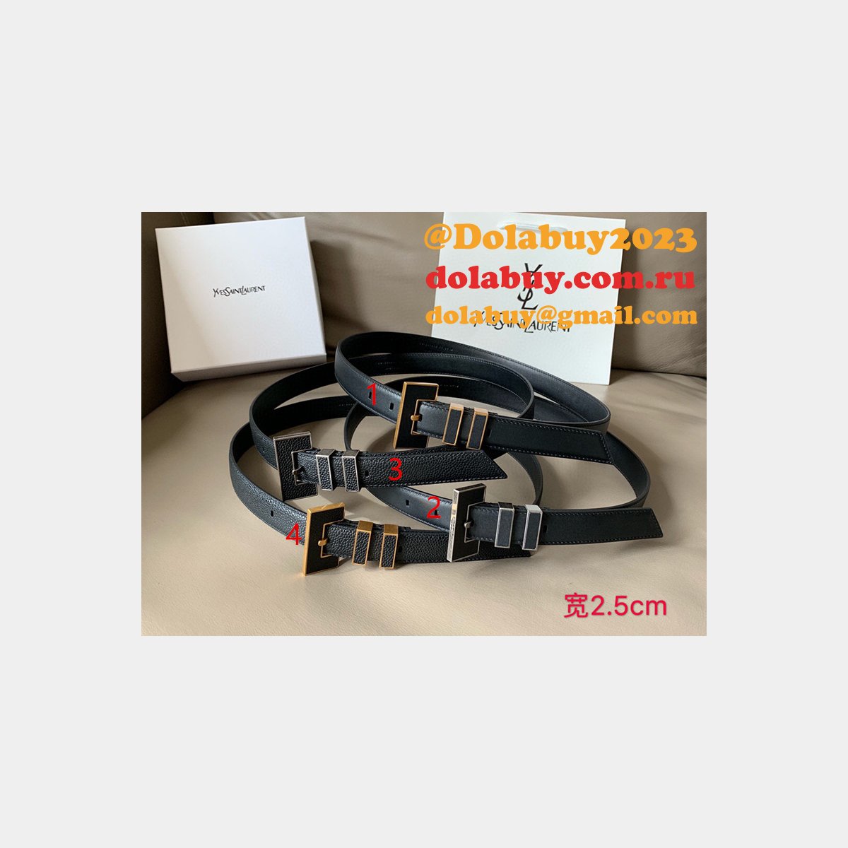 Perfect 7 Star SAINT LAURENT REPLICAS BELT 25MM