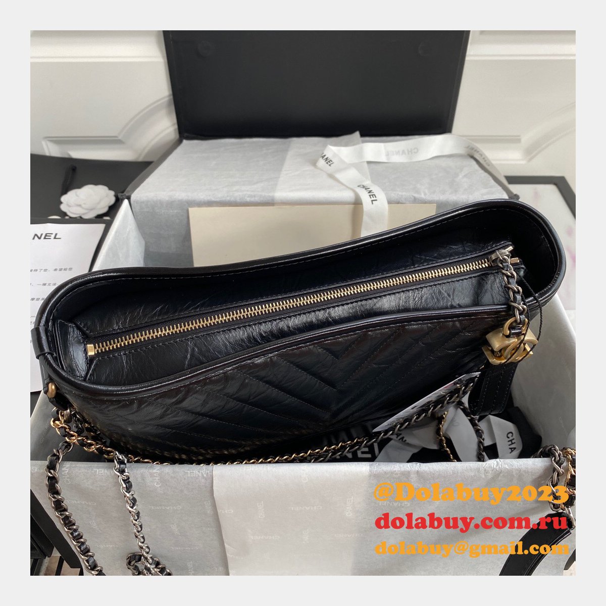 Black A84287 Bag Shoulder Fog El De Small Hobo Gold 25CM