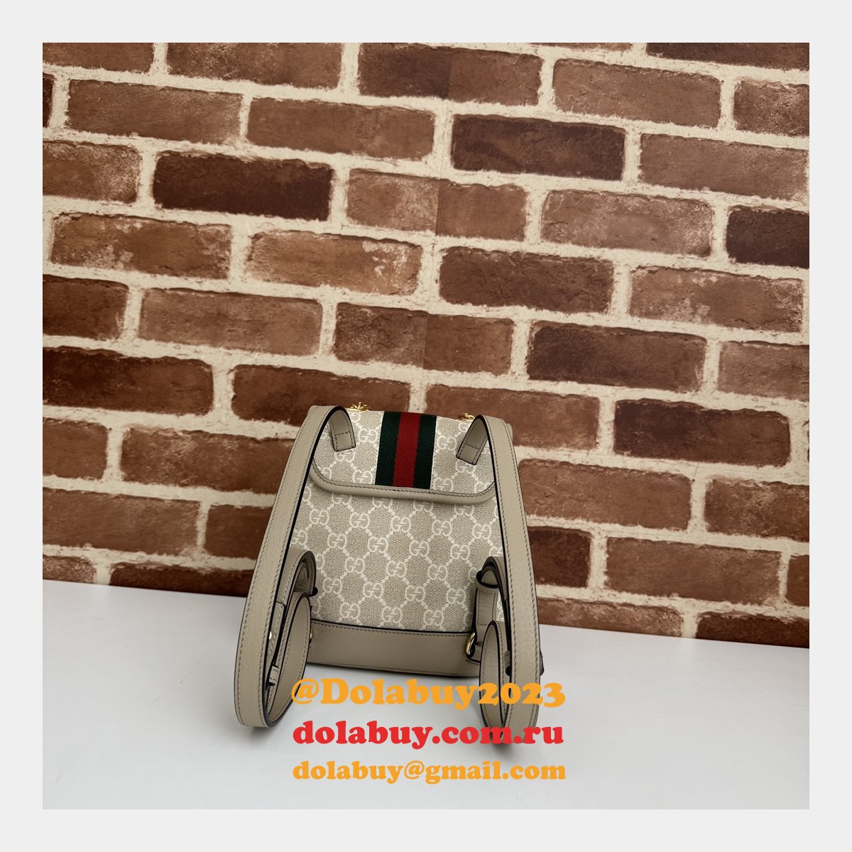 ophidia G*u*i backpack ebony supreme #795221 replica handbag