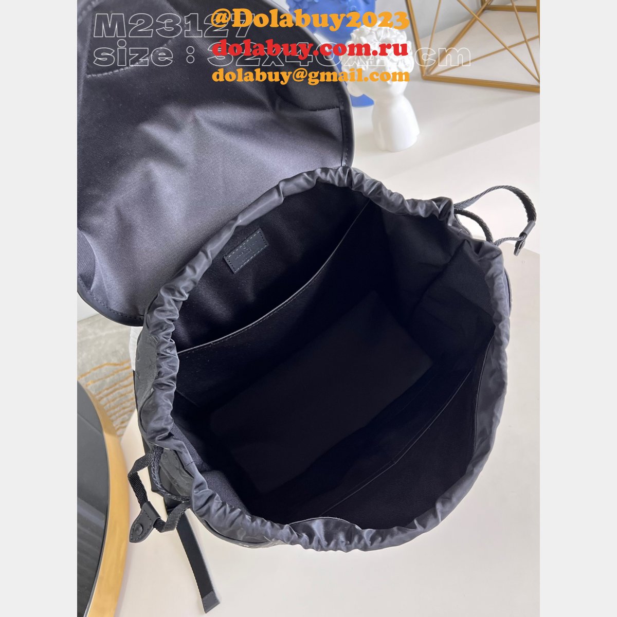 Knockoff Montsouris Backpack Taurillon M23127 Louis Vuitton Men Bag