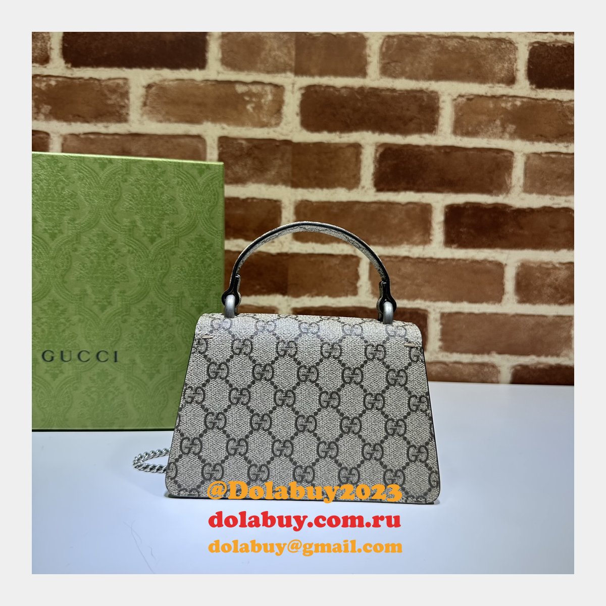 dionysus top handle G*u*i 1:1 mirror 752029 replicas bag