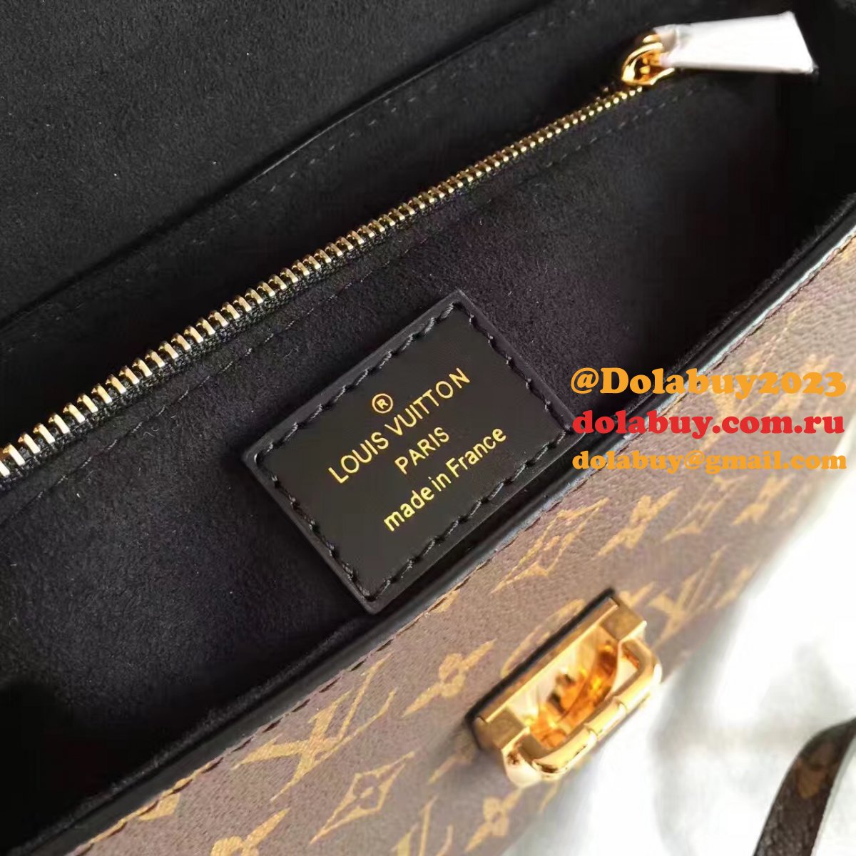 UK Louis Vuitton Damier Ebene One Handle Flap Bag MM M43125 Monogram