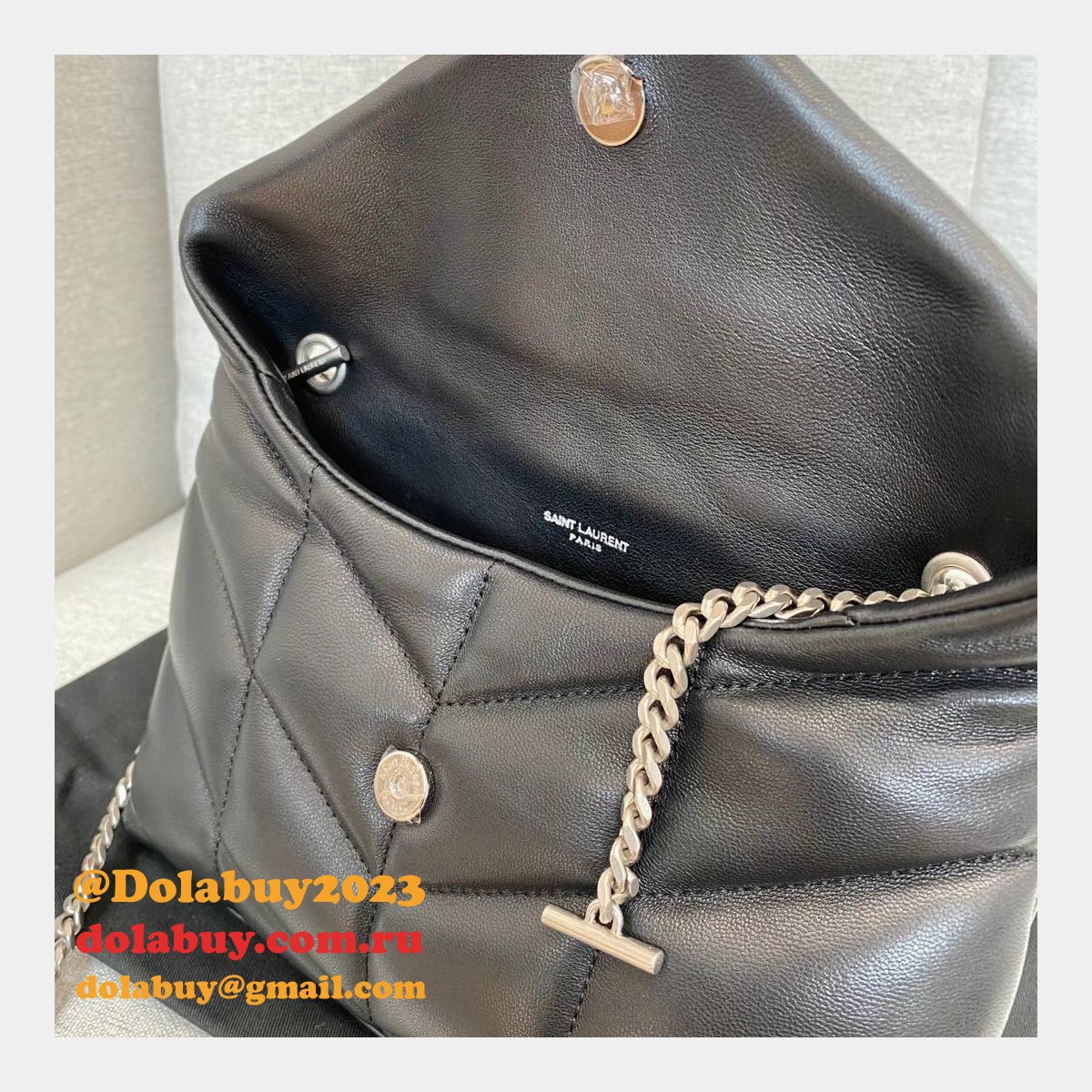 Top Quality best YSL LOULOU PUFFER HANDBAG 23cm