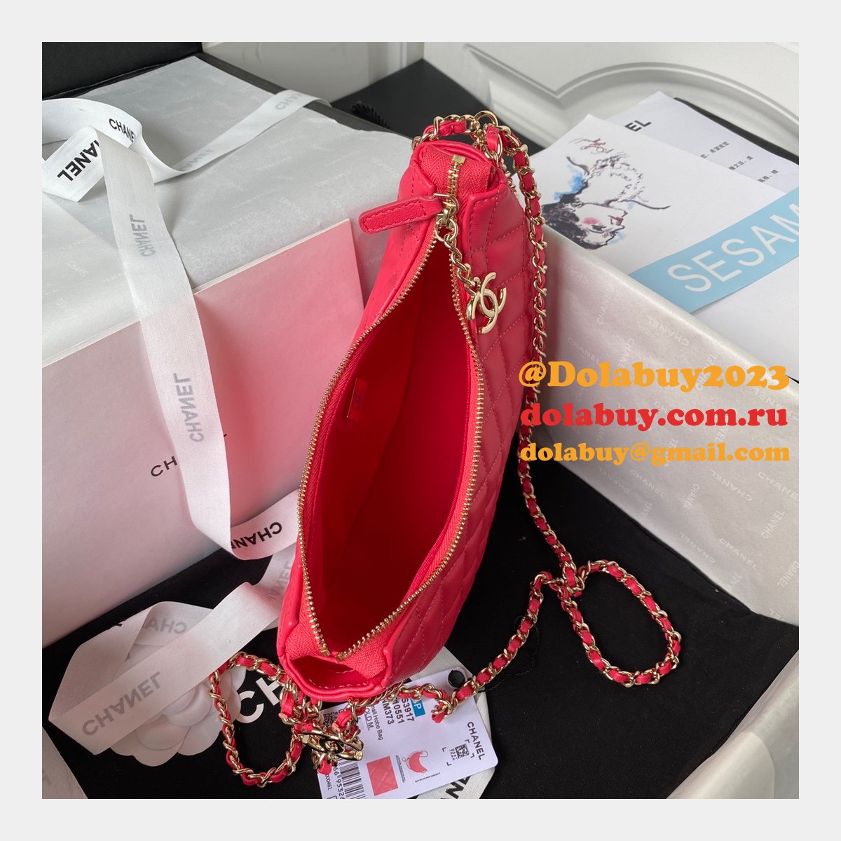 We Sale High-quality Fake AS3917 Lambskin Hobo Bag