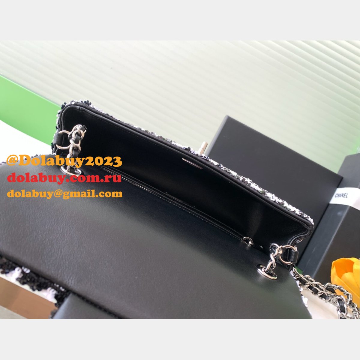 Perfect AAA+ Top Quality AS4561/AS4418 Flap Sequins Bag