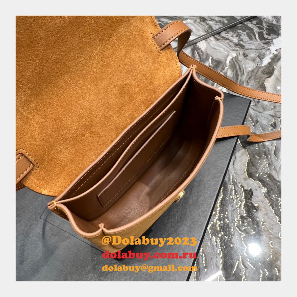 Fake Saint Laurent Smooth 619740 Leather Kaia Small Satchel