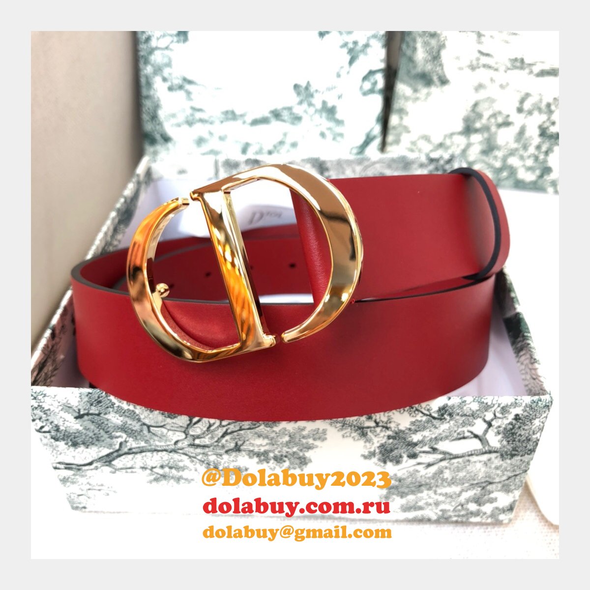 UK Top Quality Christian Dior 3.5CM Multi-color Belts