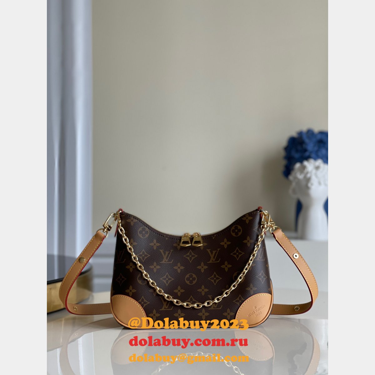 Knockoff Louis Vuitton From china M45832/M45831 Boulogne Monogram Canvas Bag