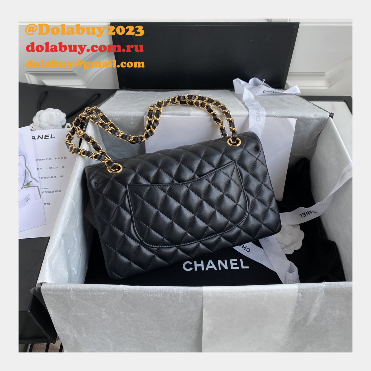 Top Quality CC Lambskin CF1112 25CM Handbags Online