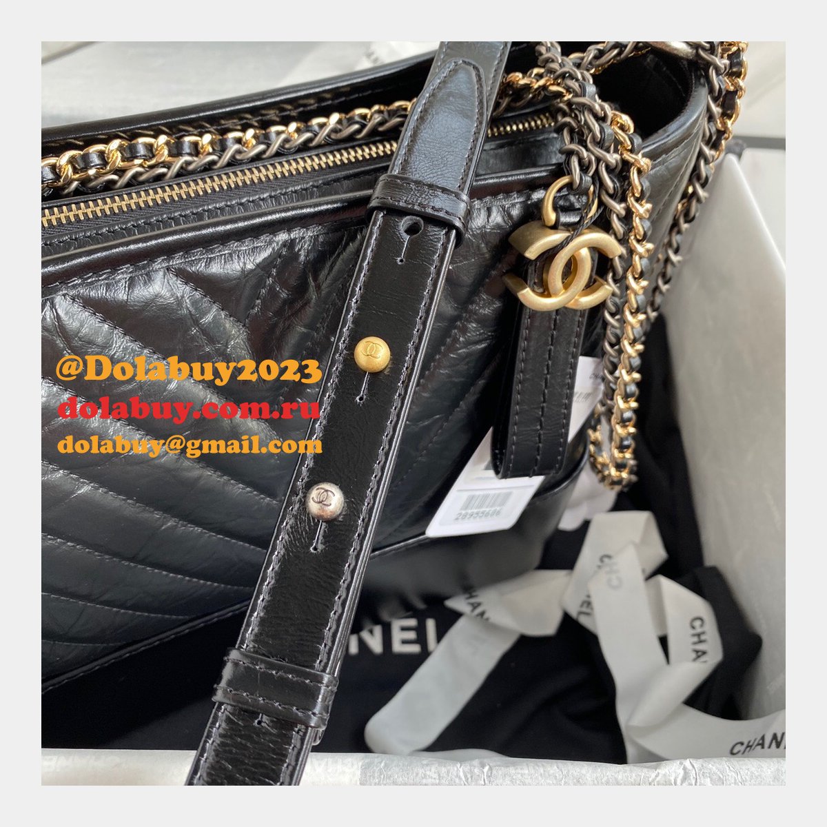 Black A84287 Bag Shoulder Fog El De Small Hobo Gold 25CM