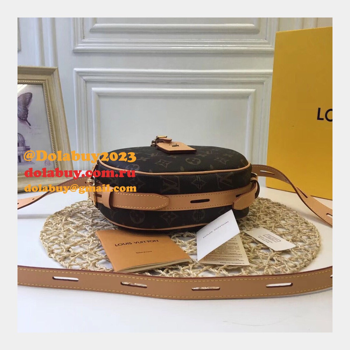 Designer Louis Vuitton Boite Chapeau Souple MM Monogram M52294 Brown