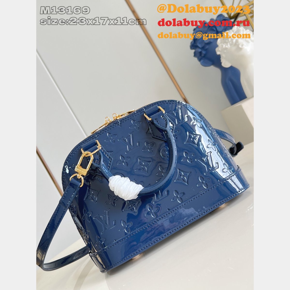 Louis Vuitton Alma BB M13169 Blue Top Quality Replica Handbag