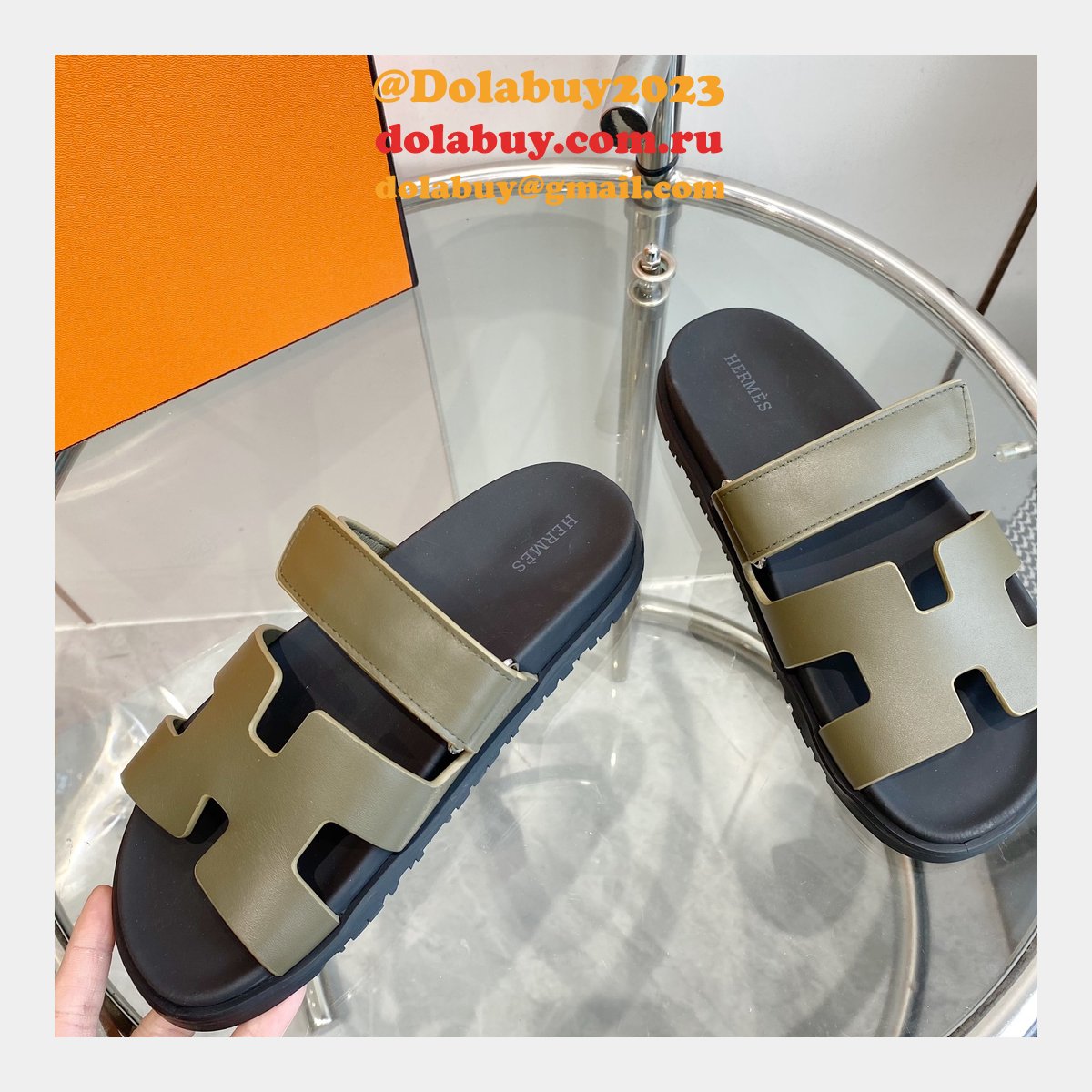 Fashion 1:1 Mirror hermes Chypre sandal