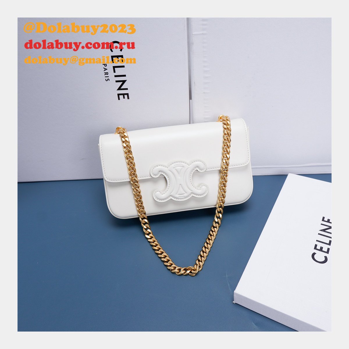 Fake Cheap Replica Celine Triomphe Handbags 21CM