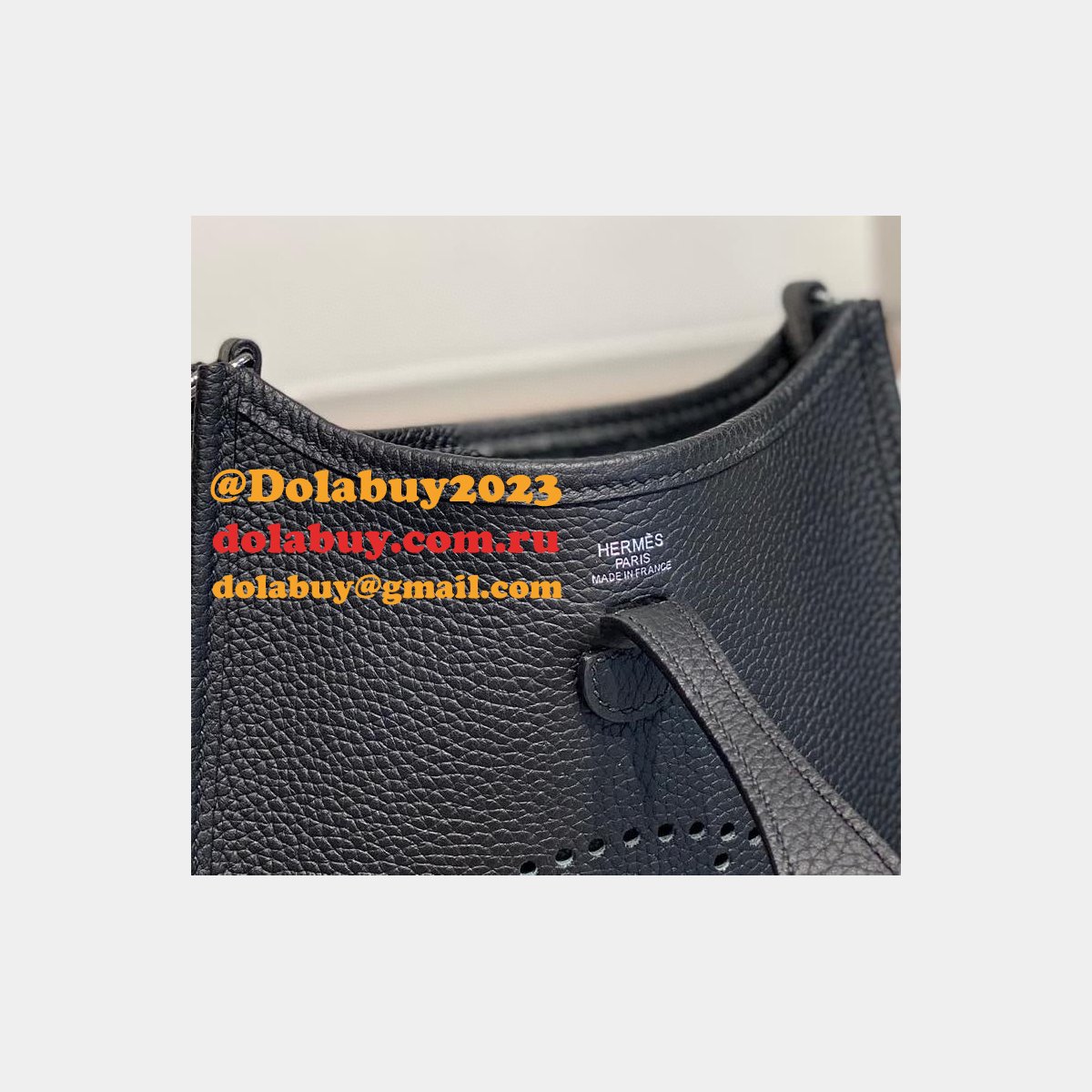 Replica Hermes Mini Evelyne TPM Bag Black