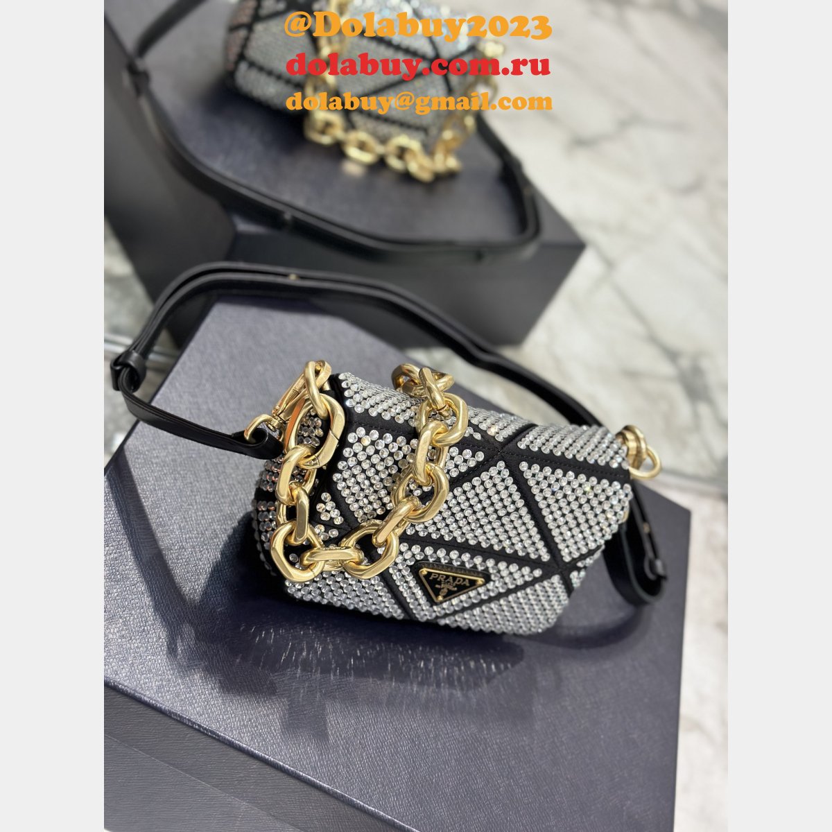 Best High-Quality Party Prada Replica Fashion 1BD329 Handbag