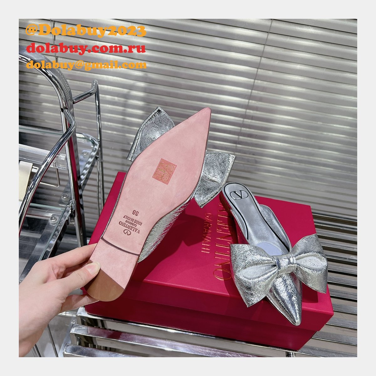 Toe Sandals Best Valentino Replica Slippers Loafer Bow Shoes