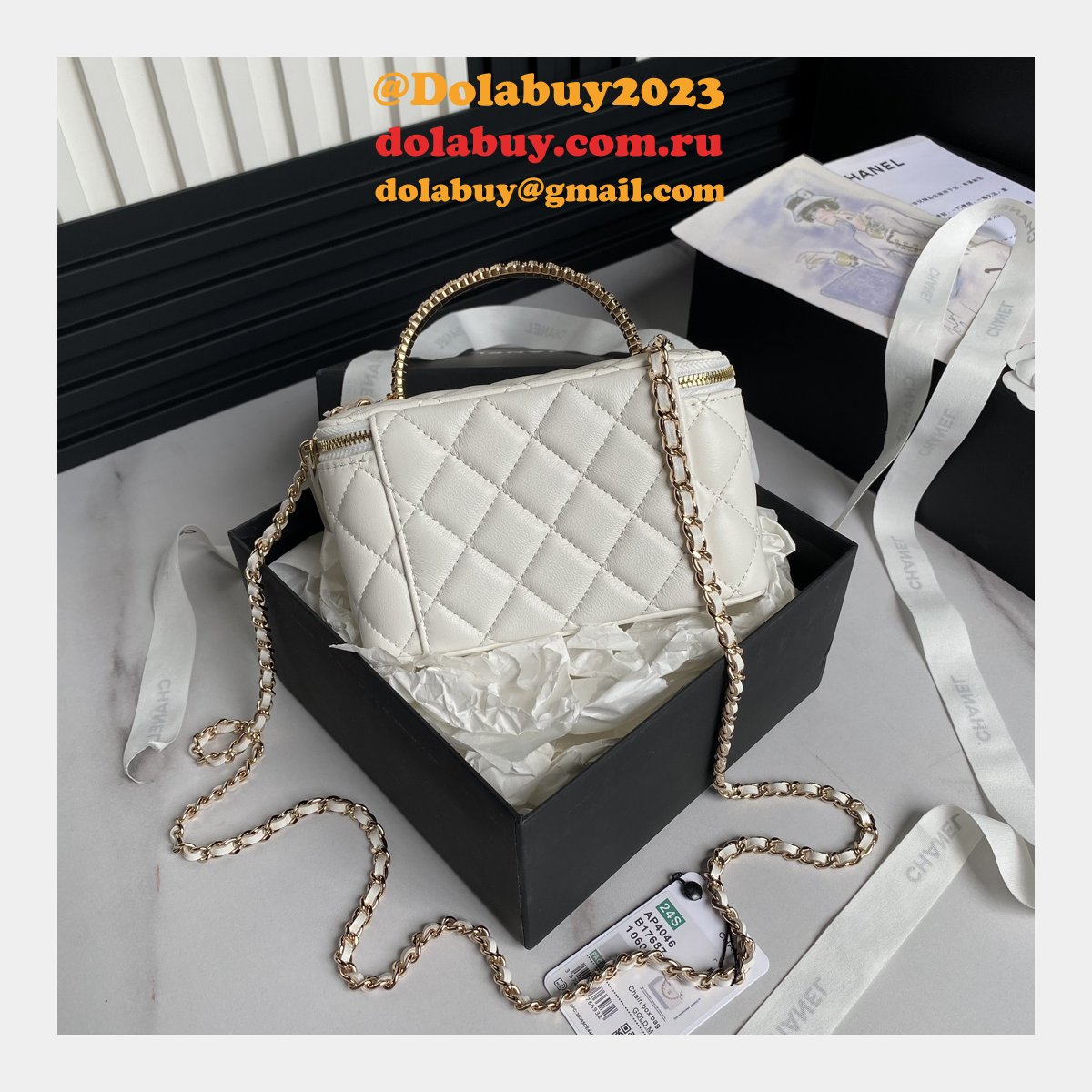 Imposter Designer Handbags Clutch With Chain Vanity AP4046