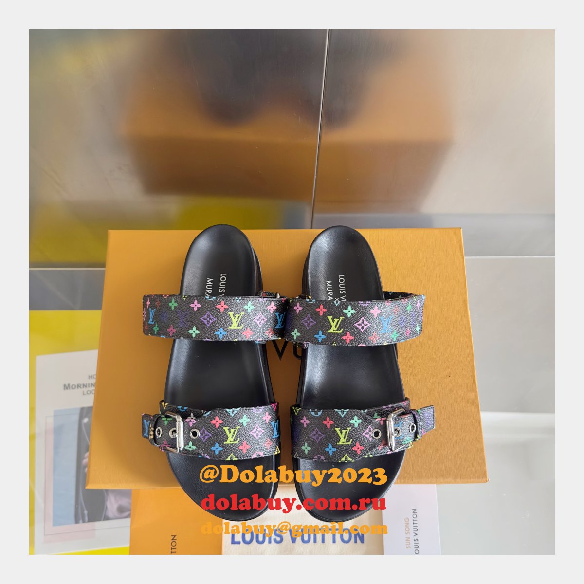 Wholesale LV TM Bom Dia Flat Comfort Mule