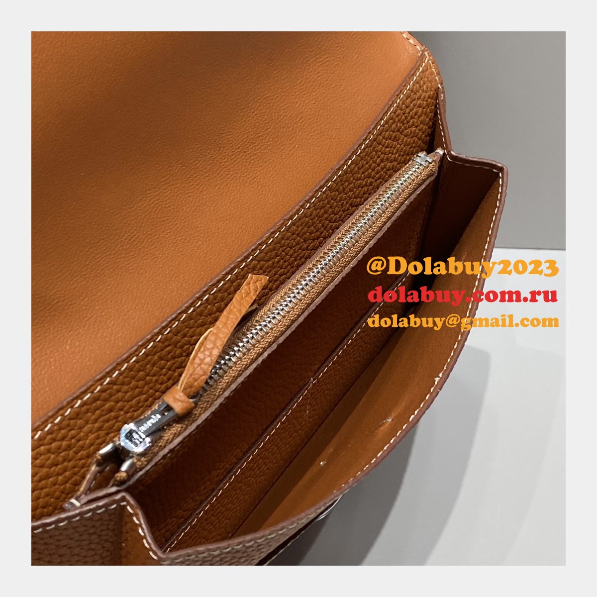 Luxury 1:1 Mirror Hermes Togo Passport Holder