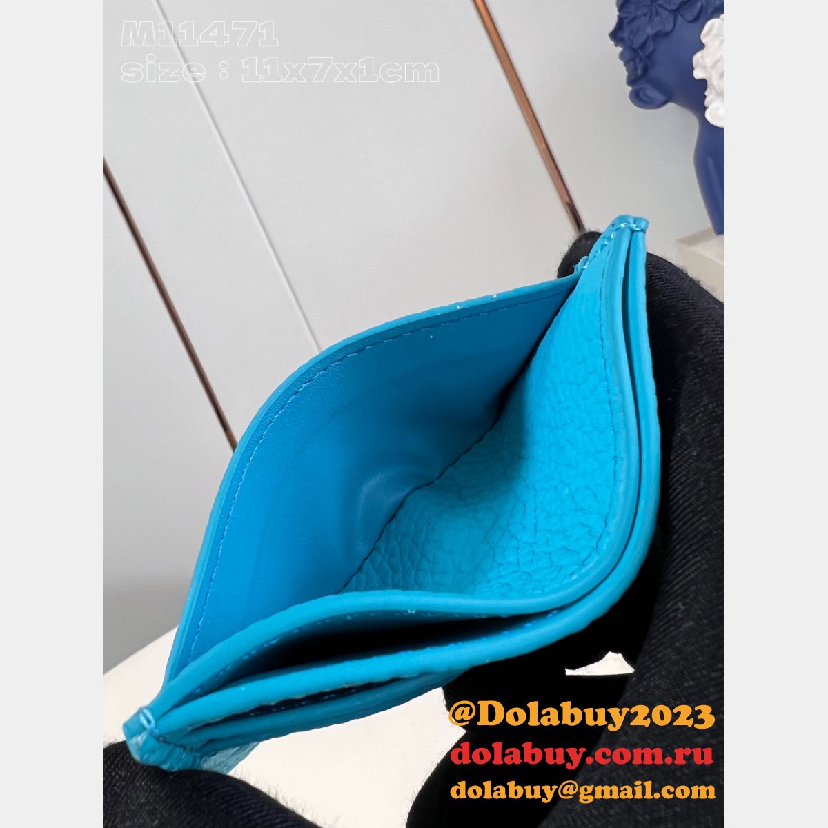 Pocket Organizer Taurillon Double Card Holder Zippy Vertical LV