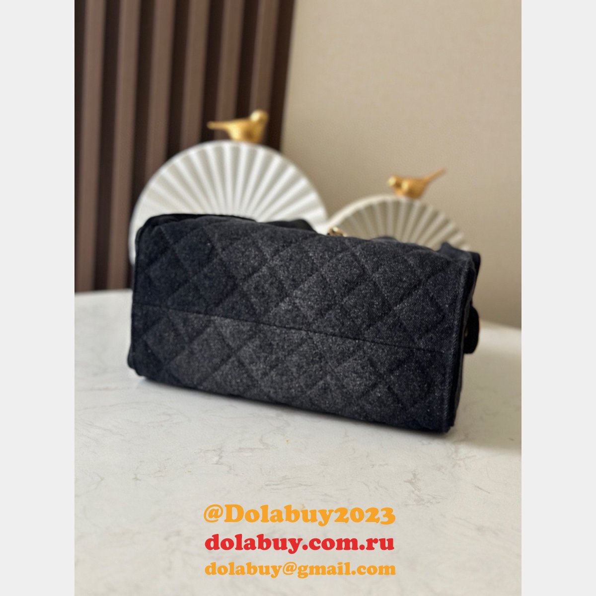 7 Star Best Replica Bags AS5293 Hobo Denim Black