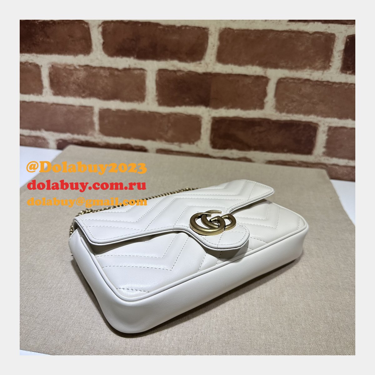 gg marmont G*u*i replica card case chain wallet 751526 bag