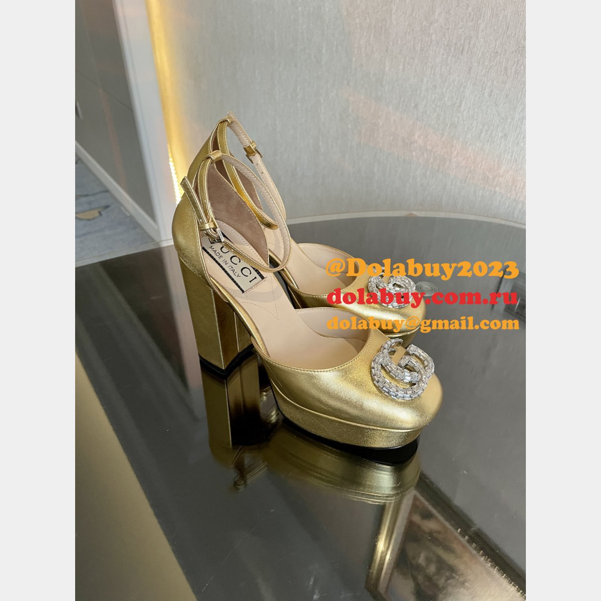 high quality G*u*i high plat form fashion perfect shoes