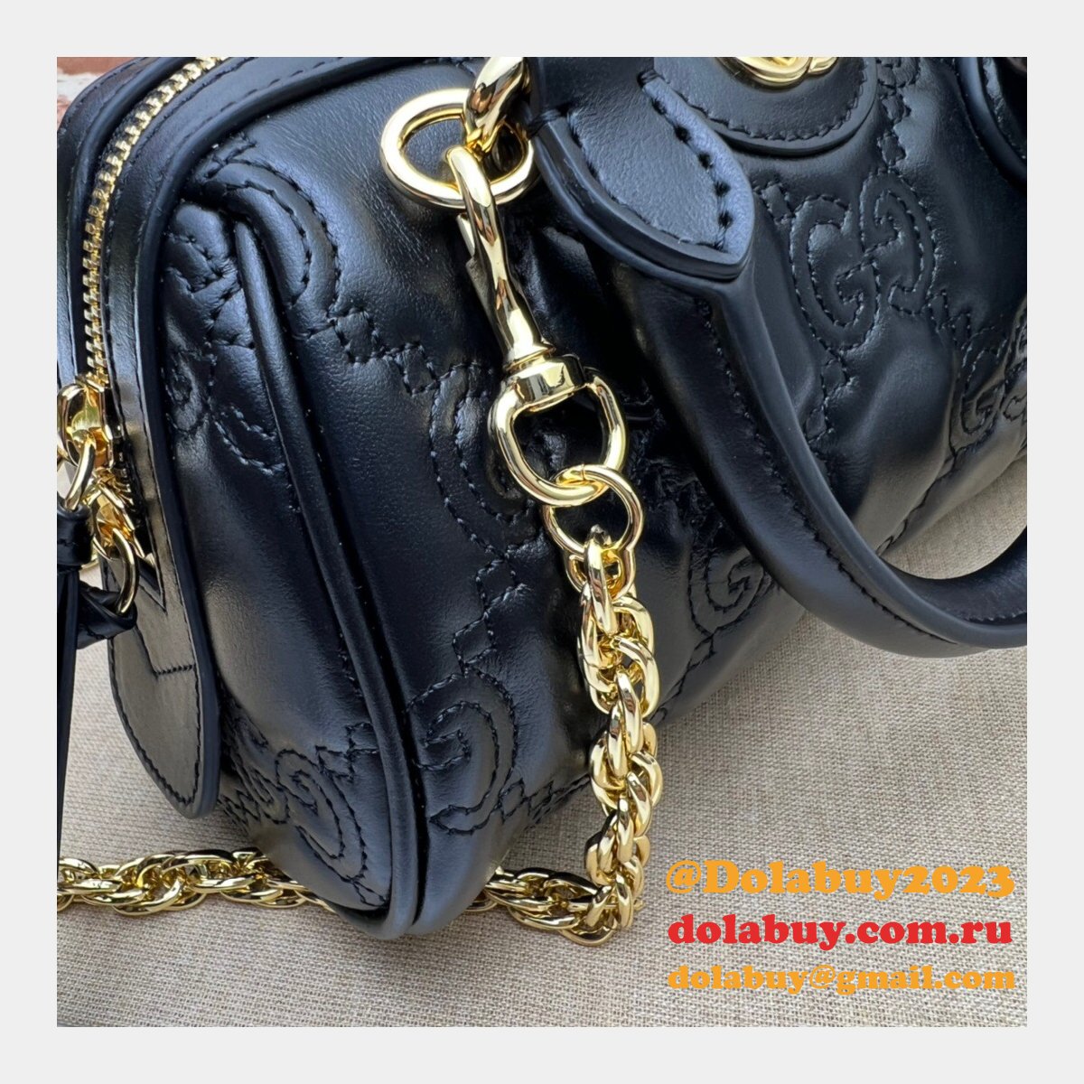 G*u*i best perfect gg matelassé leather top handle 702251 replica bag