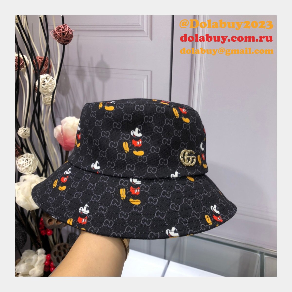 7 star G*u*i mickey fisherman hat