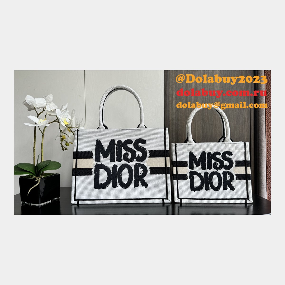 Top Quality Miss Dior Inspired Allover Book Tote