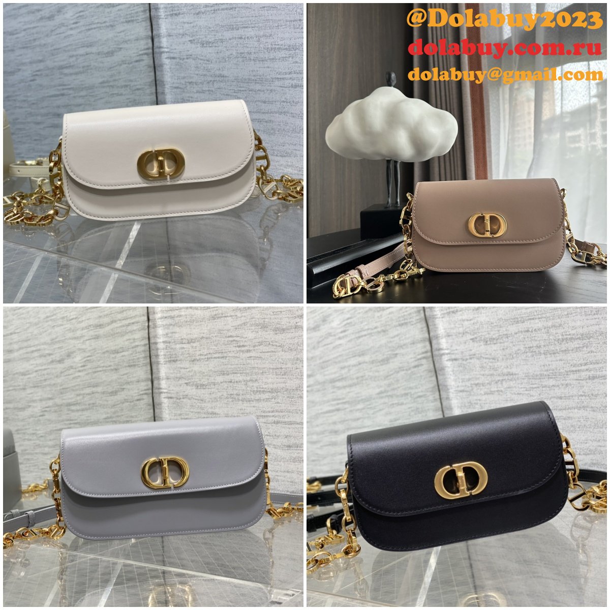 Shop High Quality 0322/0323 Replica Dior Clutch Handbags