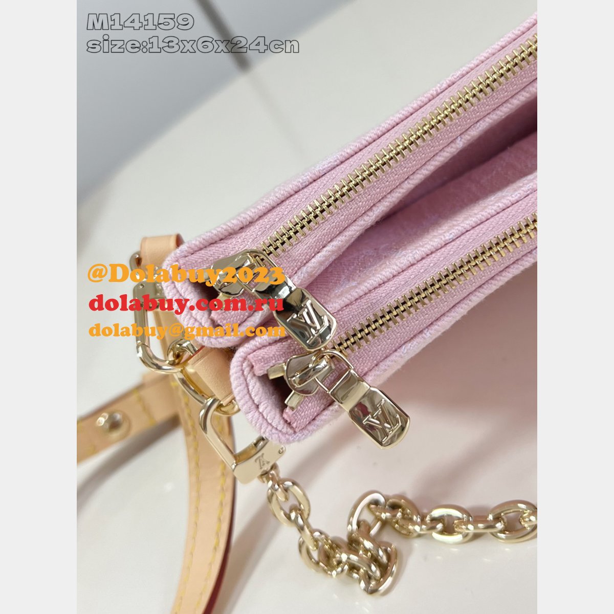 Pink New Liv Pochette Bag M14159 Fake Louis Vuitton AAA+