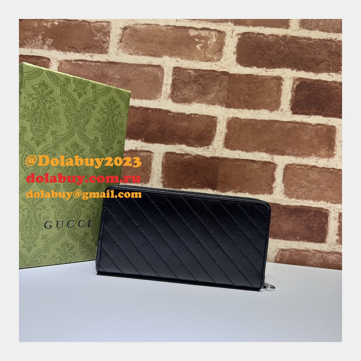 designer G*u*i 760312 blondie zip-around wallet replica