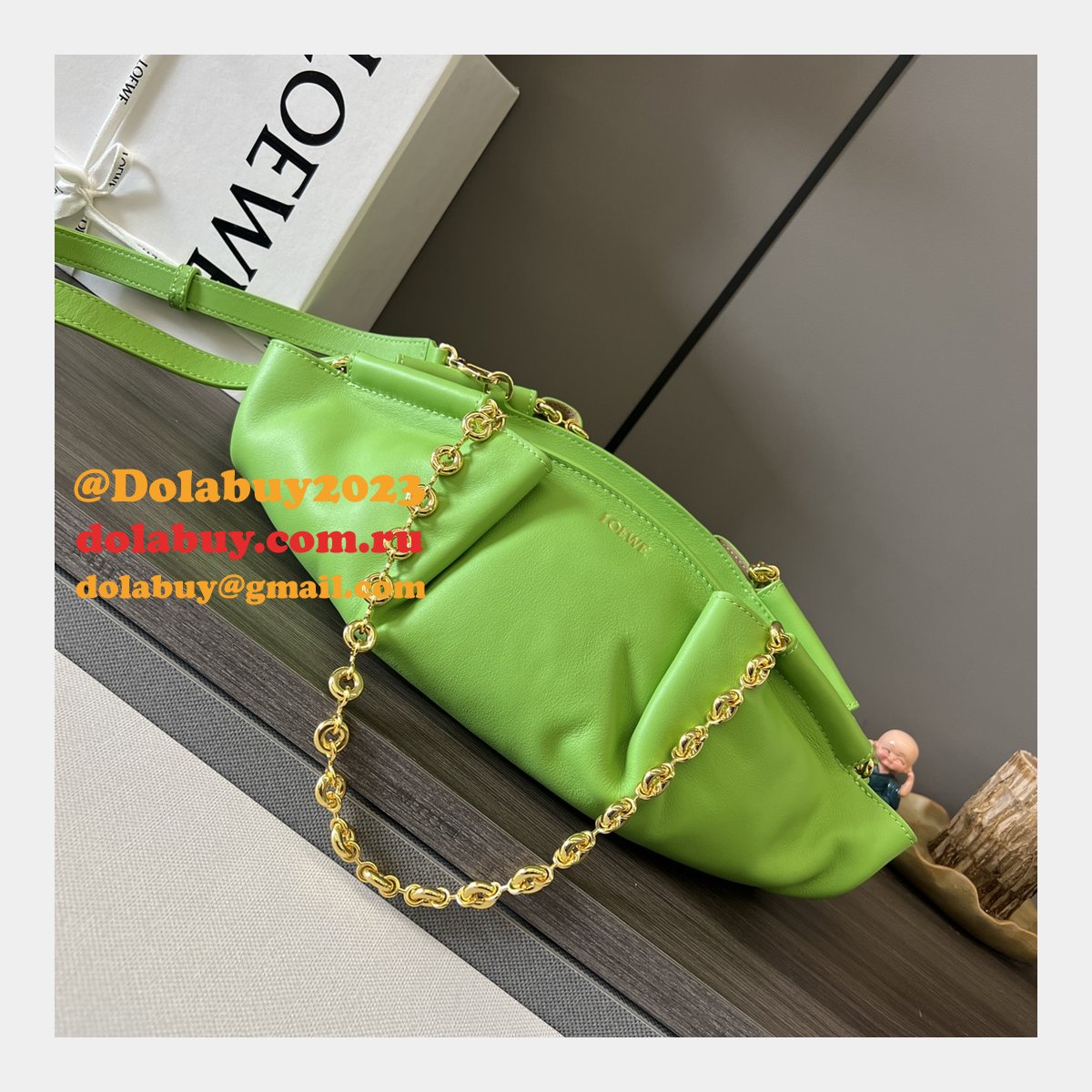 Luxury loewe Paseo small Nappa leather women bag